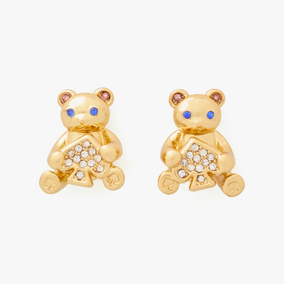 Oh What Fun Spade Teddy Bear Studs