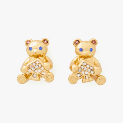 Oh What Fun Spade Teddy Bear Studs