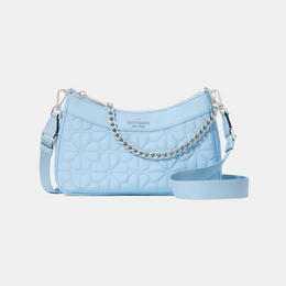 Spade Flower Quilted Fabric Convertible Crossbody