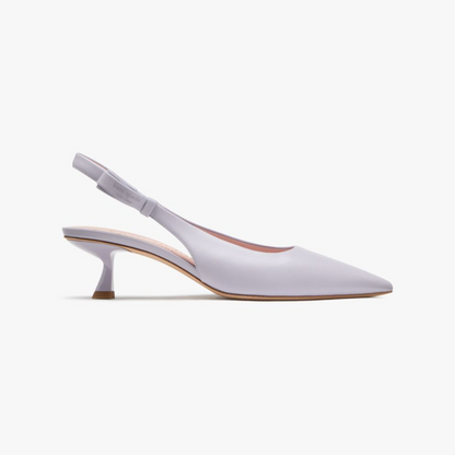 Riley Slingback Smooth Leather Kitten Heel