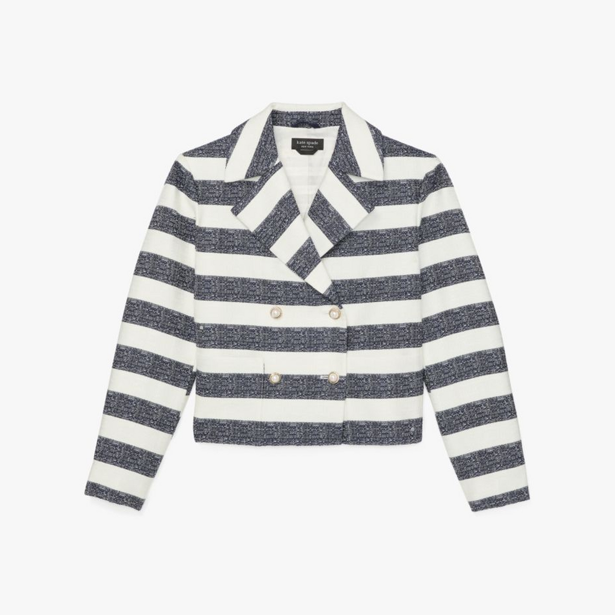 Sailor Stripe Tweed Moto Jacket