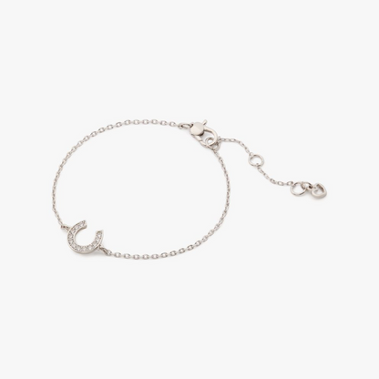 Lucky Charm Pavé Horseshoe Solitaire Bracelet