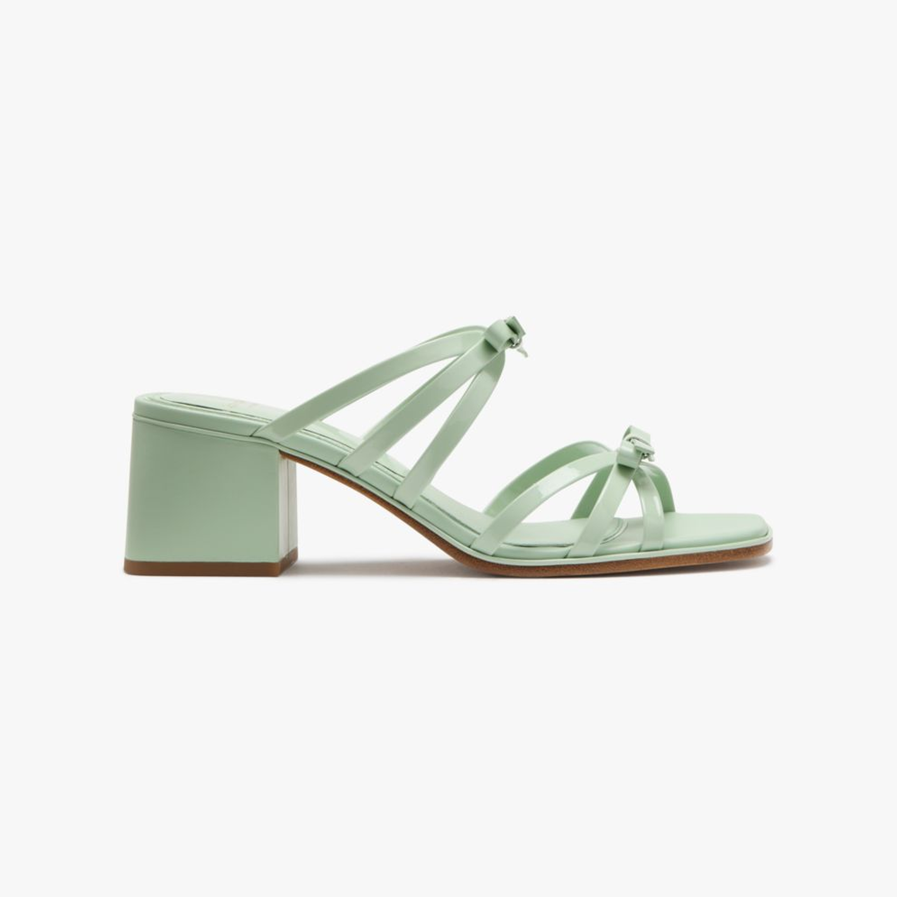 Carolina Patent Block Heel Sandals