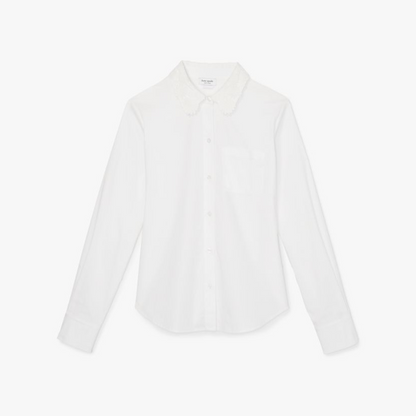 Daisy Lace Collar Button Up Shirt