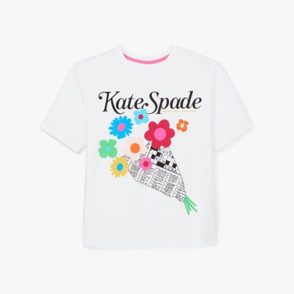 Floral Newspaper Tee