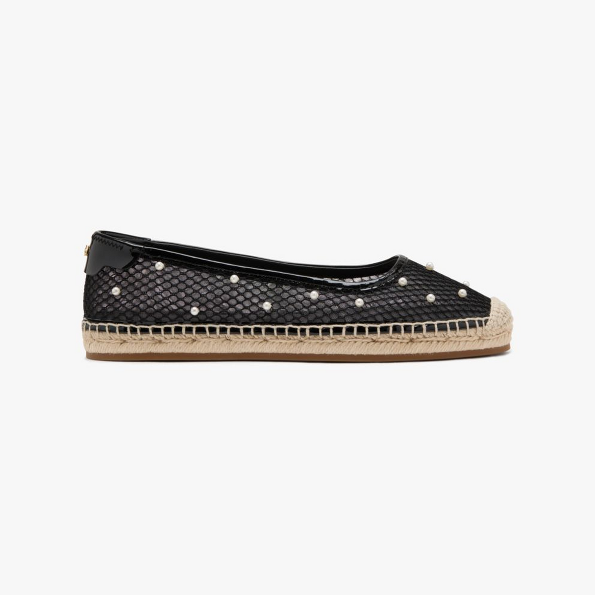 Pearl Fishnet Espadrille Ballet Flats