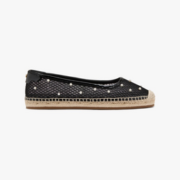 Pearl Fishnet Espadrille Ballet Flats