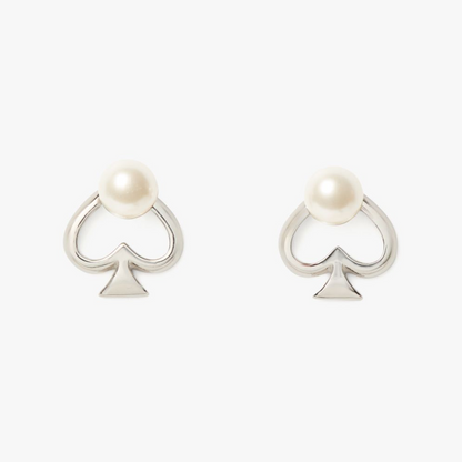 Statement Spade Pearl Studs