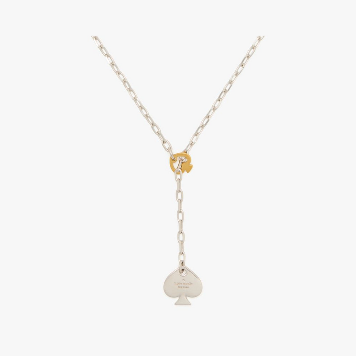Statement Spade Lariat Necklace