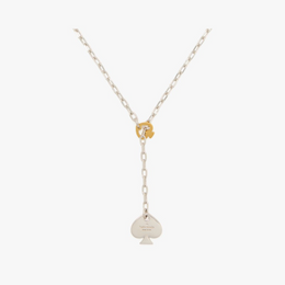 Statement Spade Lariat Necklace