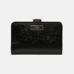 Bridget Crinkle Patent Medium Compact Bifold Wallet