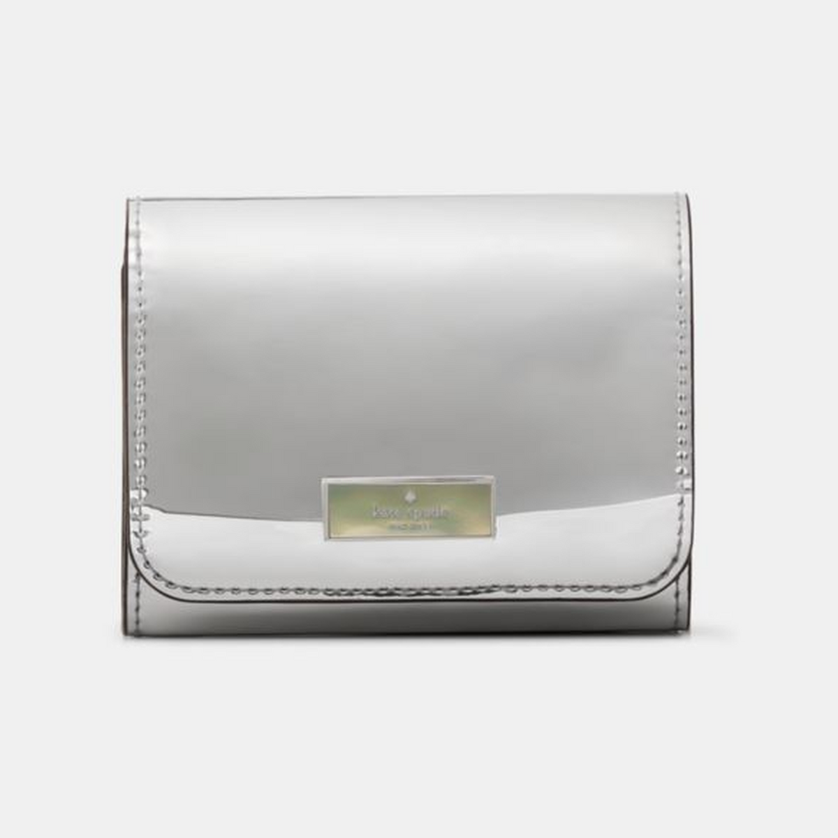 Bridget Mirror Metallic Small L-zip Wallet