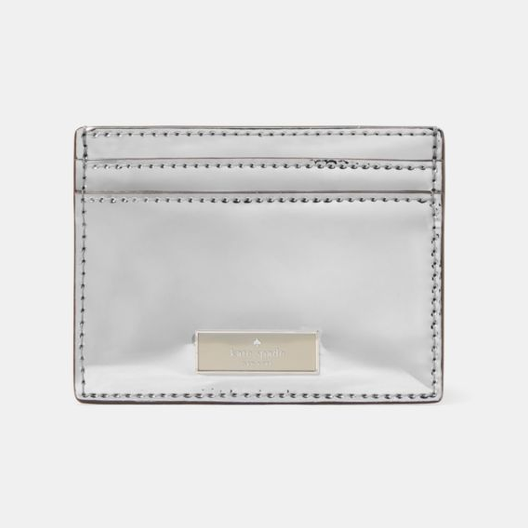 Bridget Mirror Metallic Small Slim Card Holder