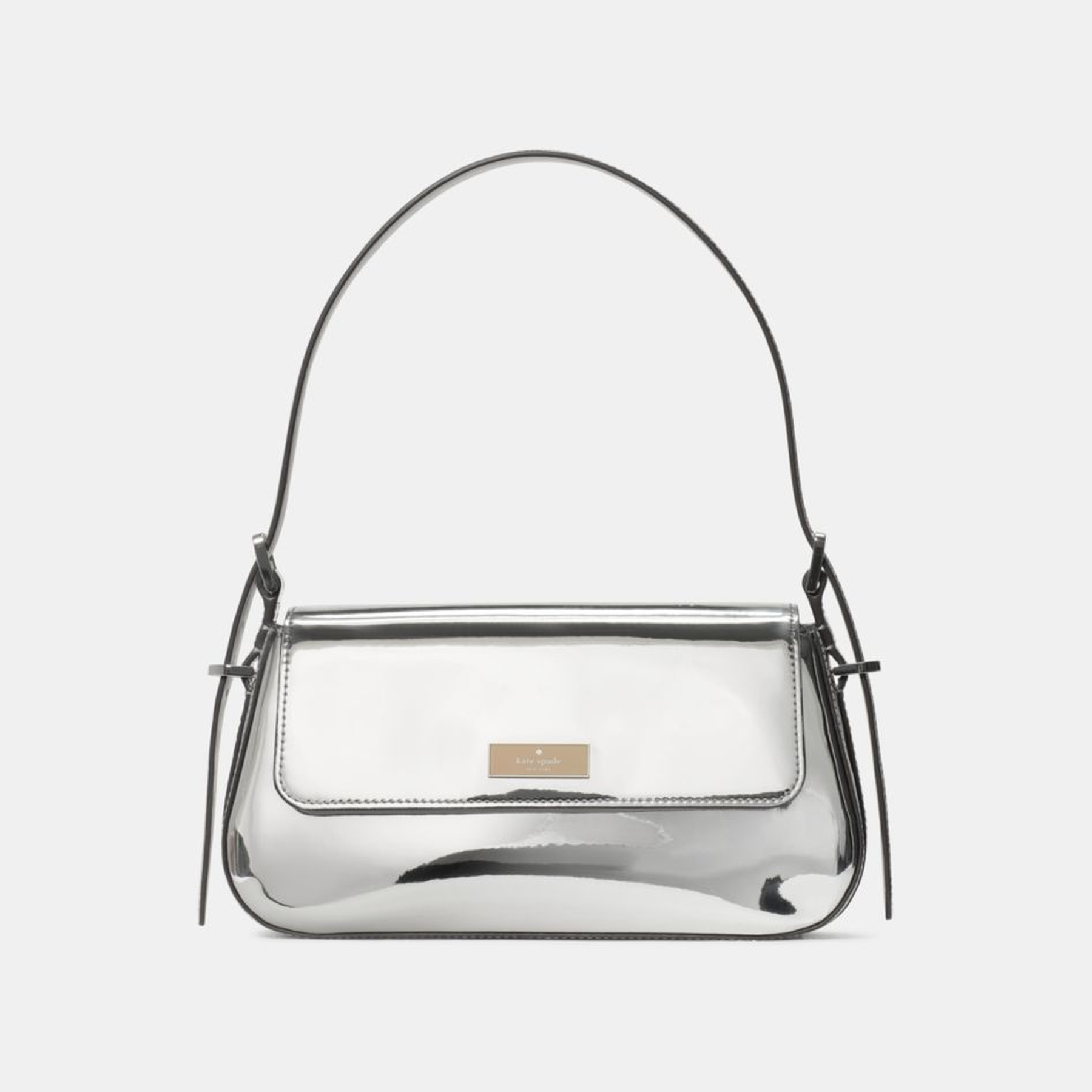 Bridget Mirror Metallic Small Flap Shoulder