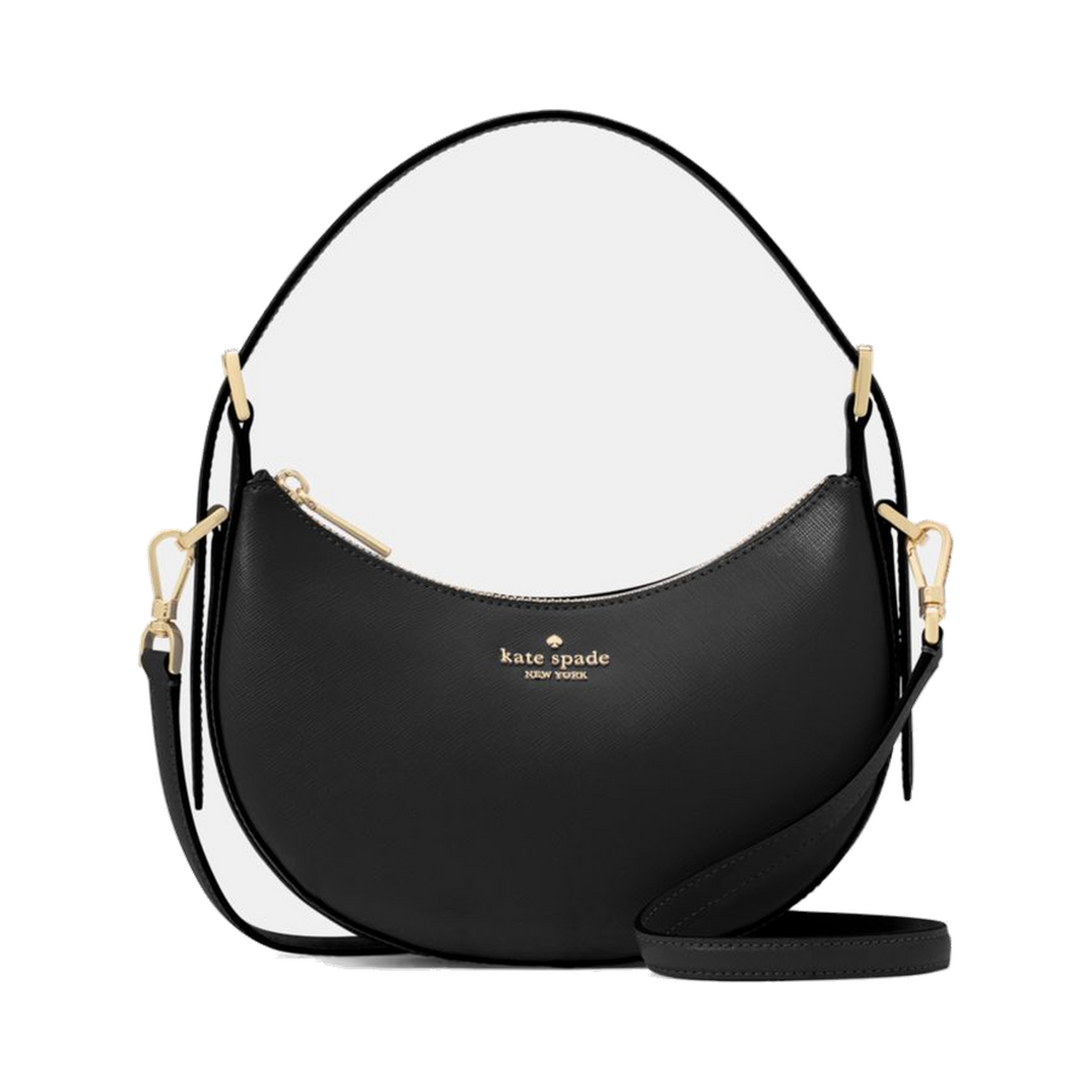 Nova Mirror Metallic Small Crescent Shoulder Bag