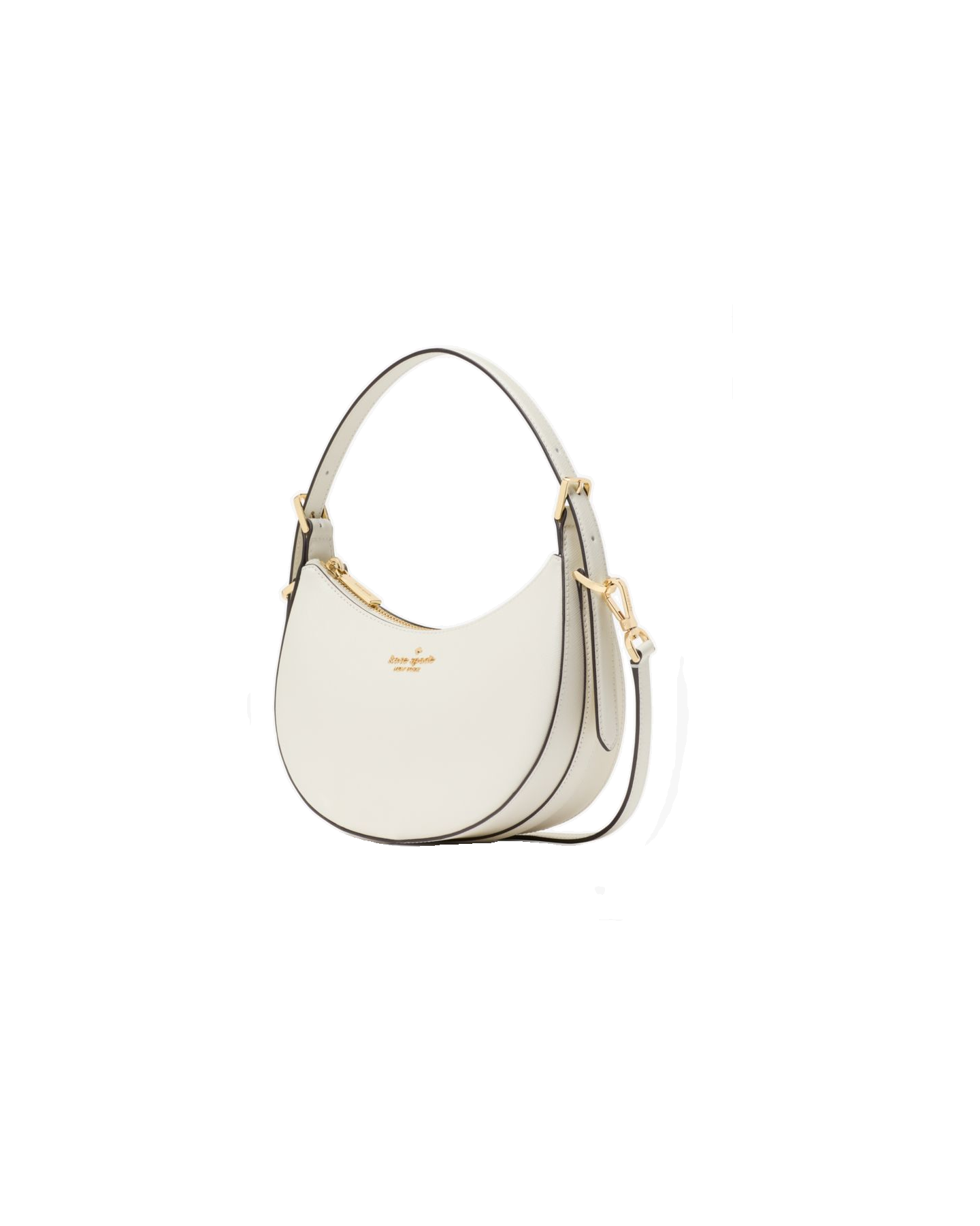 Nova Mirror Metallic Small Crescent Shoulder Bag