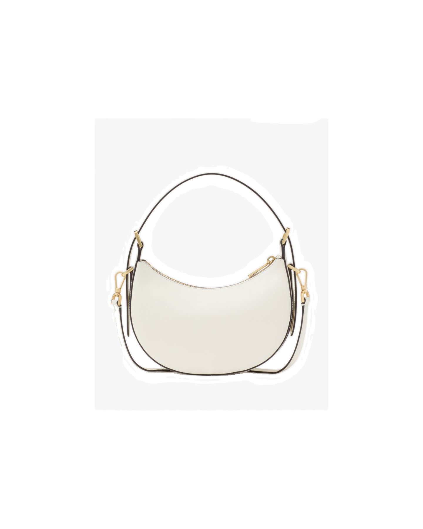 Nova Mirror Metallic Small Crescent Shoulder Bag