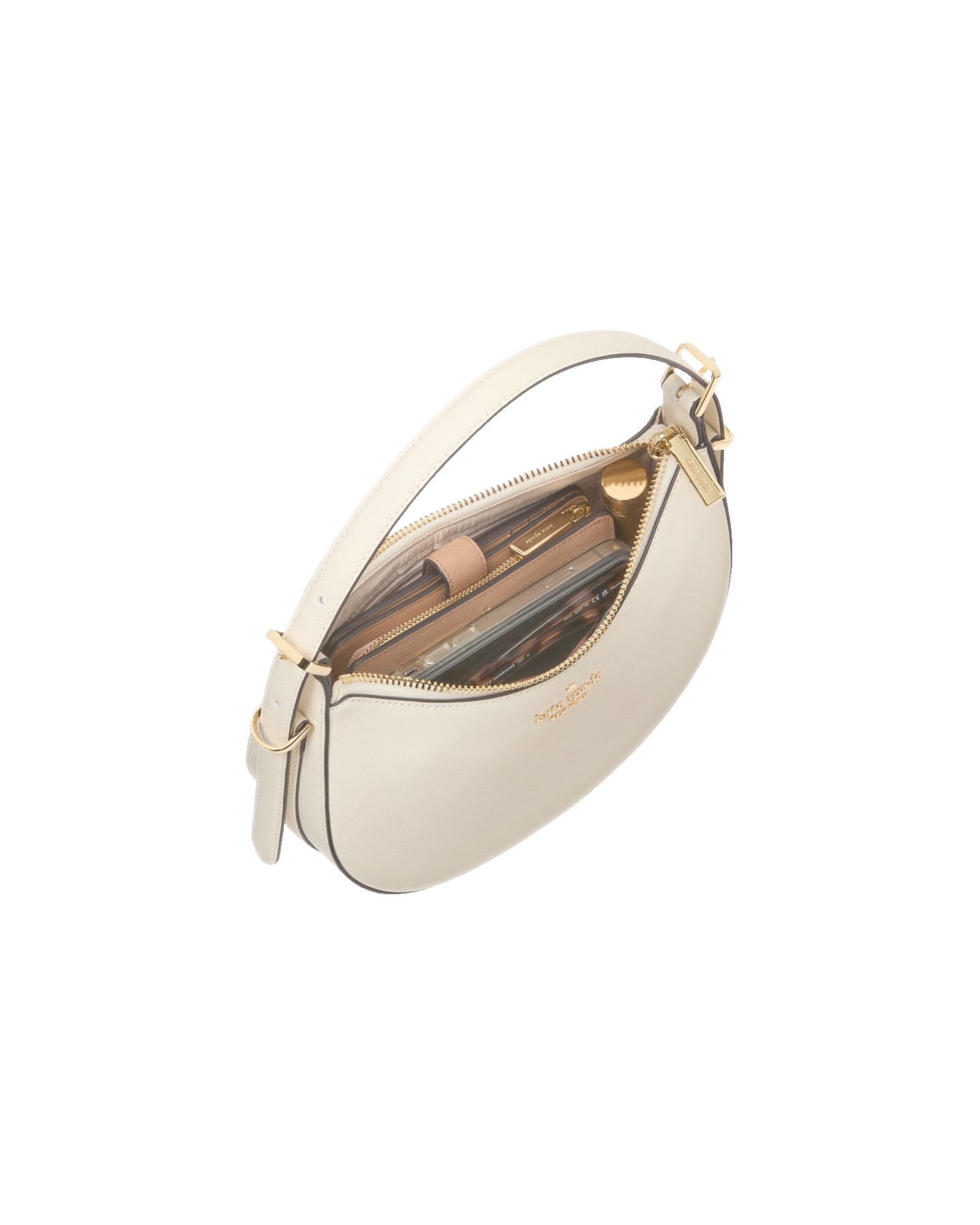 Nova Mirror Metallic Small Crescent Shoulder Bag