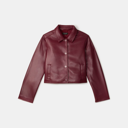 Faux Nappa Leather Jacket