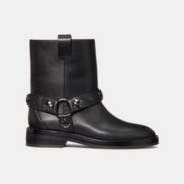 Spade Flower Stud Moto Boot