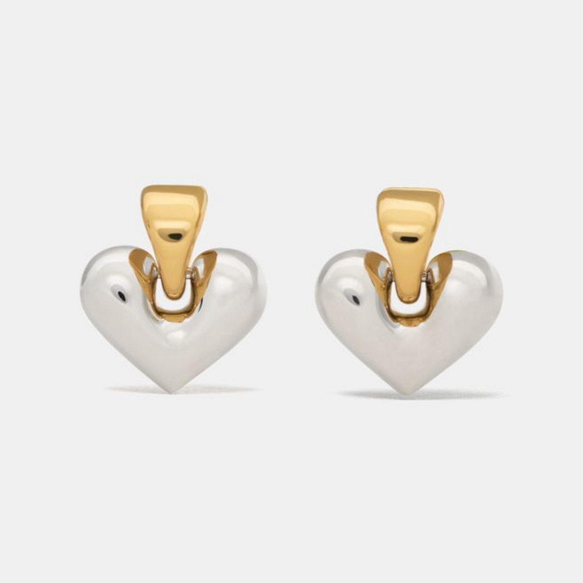 Sculpted Spade Statement Drop Huggies