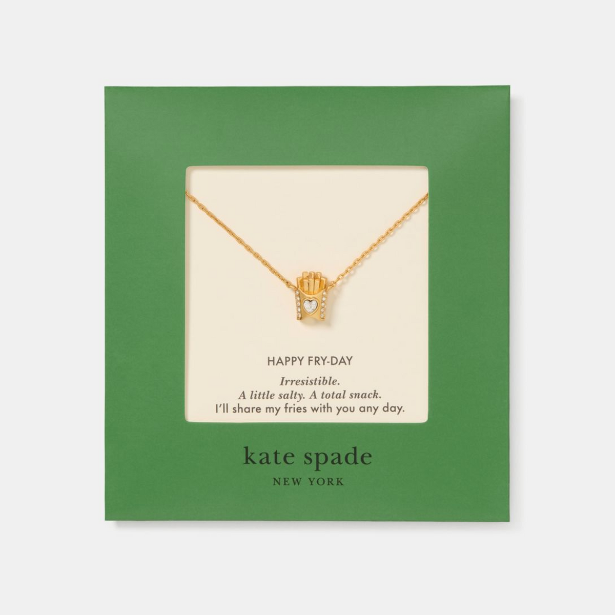 Happy Fry-day Carded Pendant