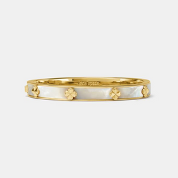 Spade Flower Hinged Bangle