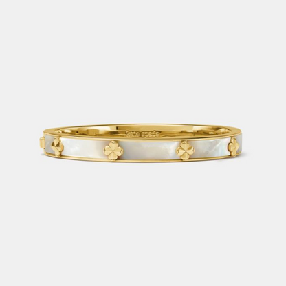 Spade Flower Hinged Bangle