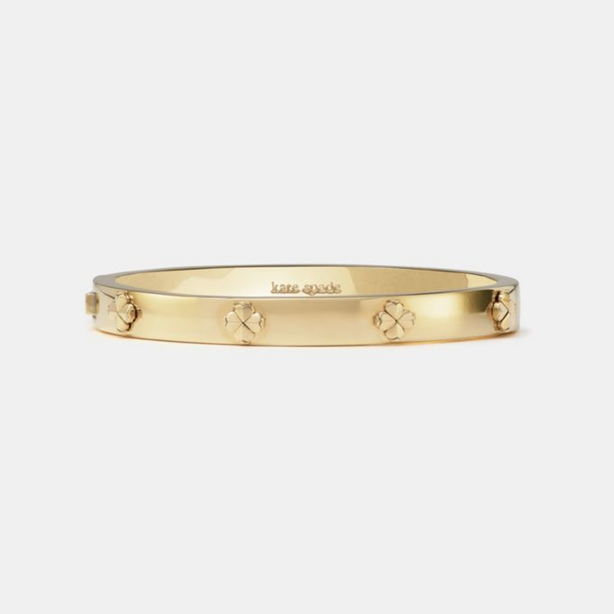 Spade Flower Hinged Bangle
