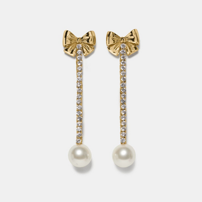 Bling And Bows Linear Earring