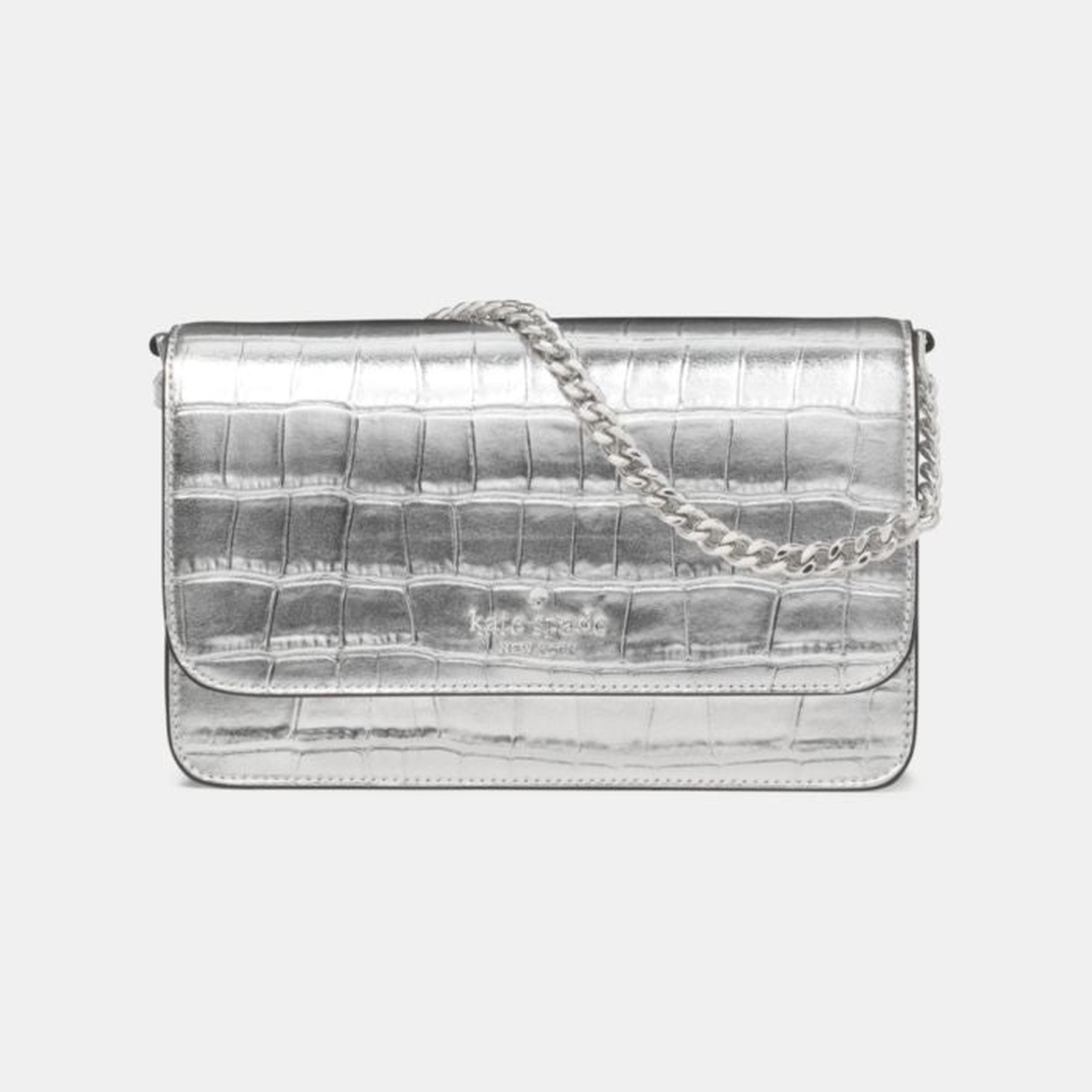 Madison Croc Embossed Willow Mini Flap Crossbody