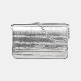 Madison Croc Embossed Willow Mini Flap Crossbody