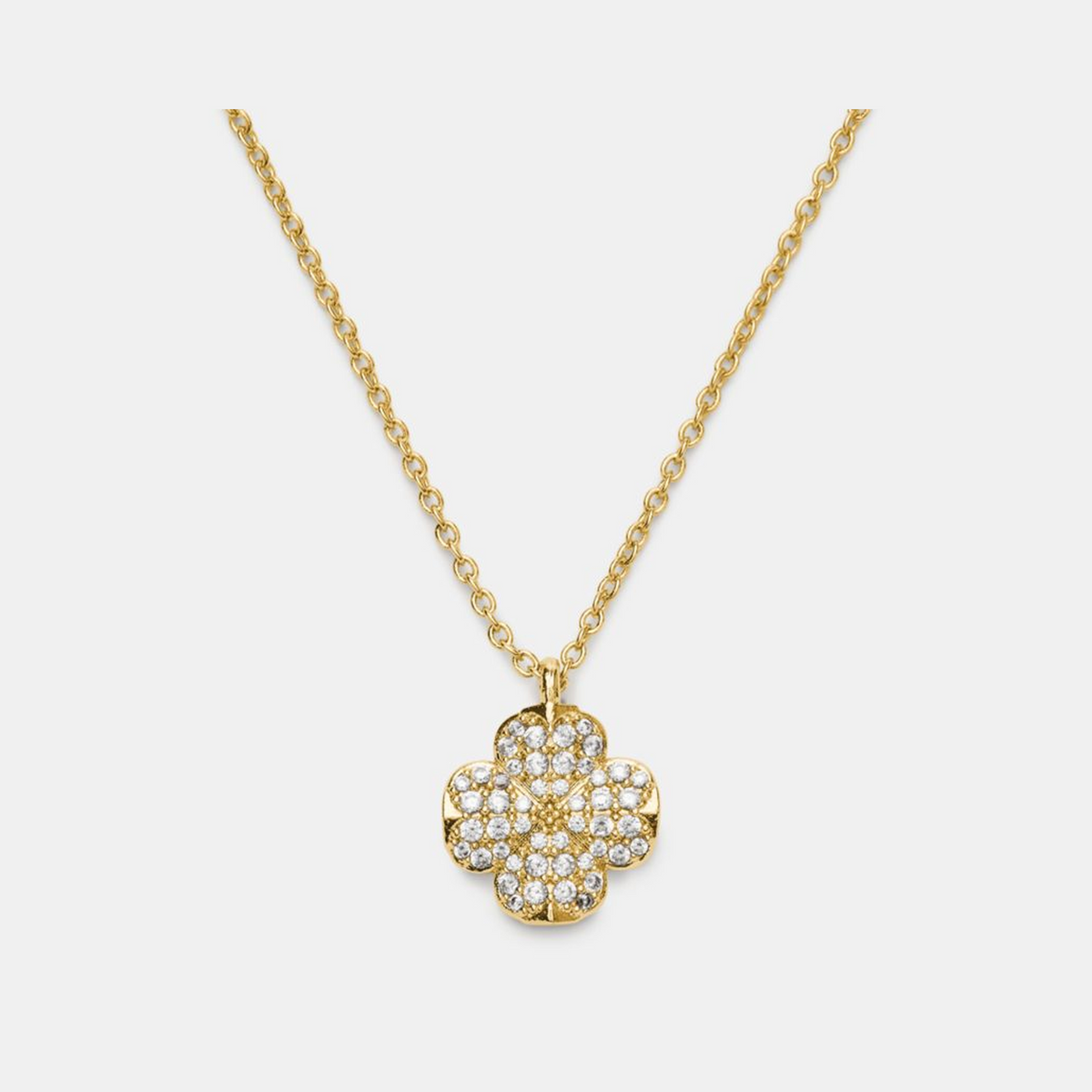 Spade Flower Pave Mini Pendant