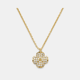 Spade Flower Pave Mini Pendant