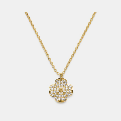 Spade Flower Pave Mini Pendant