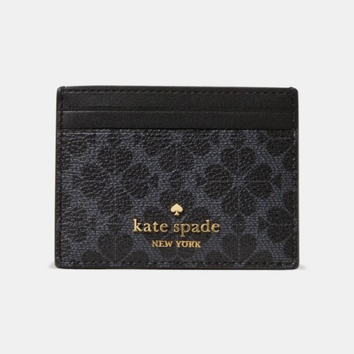 Spade Flower Small Slim Card Holder