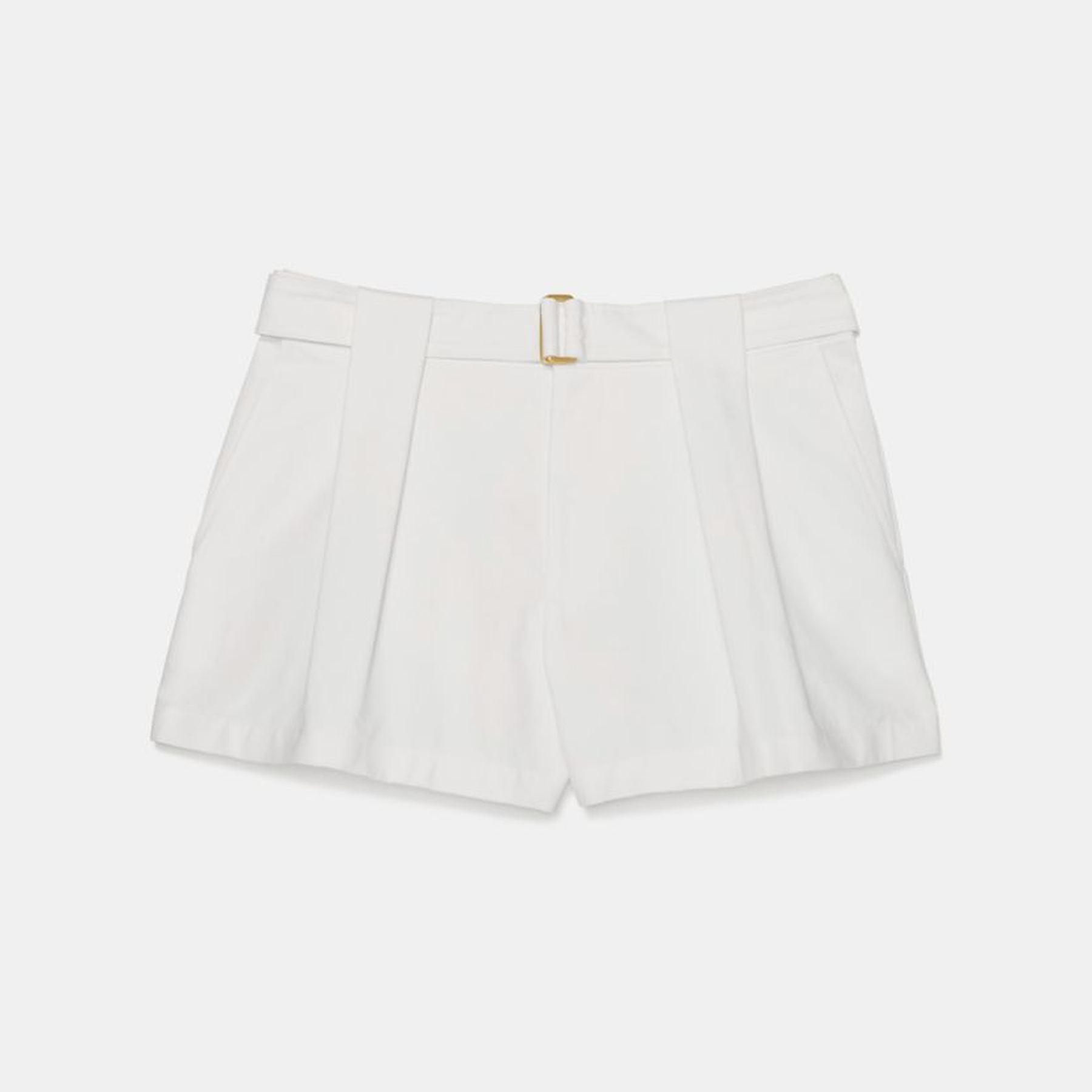 Belted Pleated Shorts