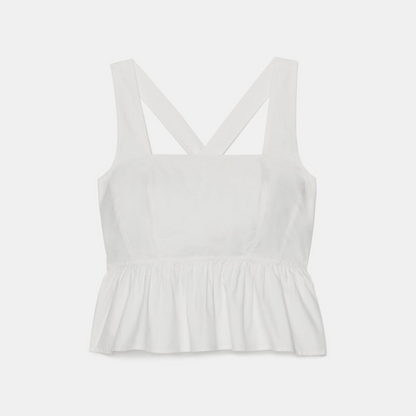 Cross-back Peplum Top