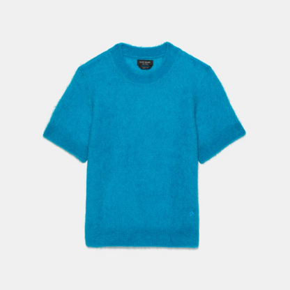 Fuzzy Short Sleeve Sweater