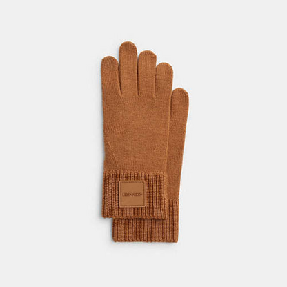 Knit Tech Gloves With Rubber Patch
