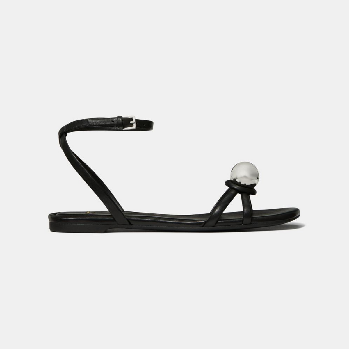 Harmony Smooth Leather Flat Sandal