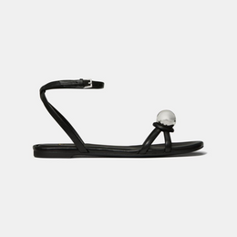 Harmony Smooth Leather Flat Sandal