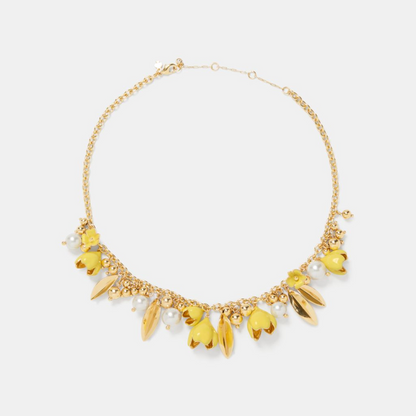 Golden Bloom Statement Necklace