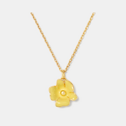 Golden Bloom Flower Pendant