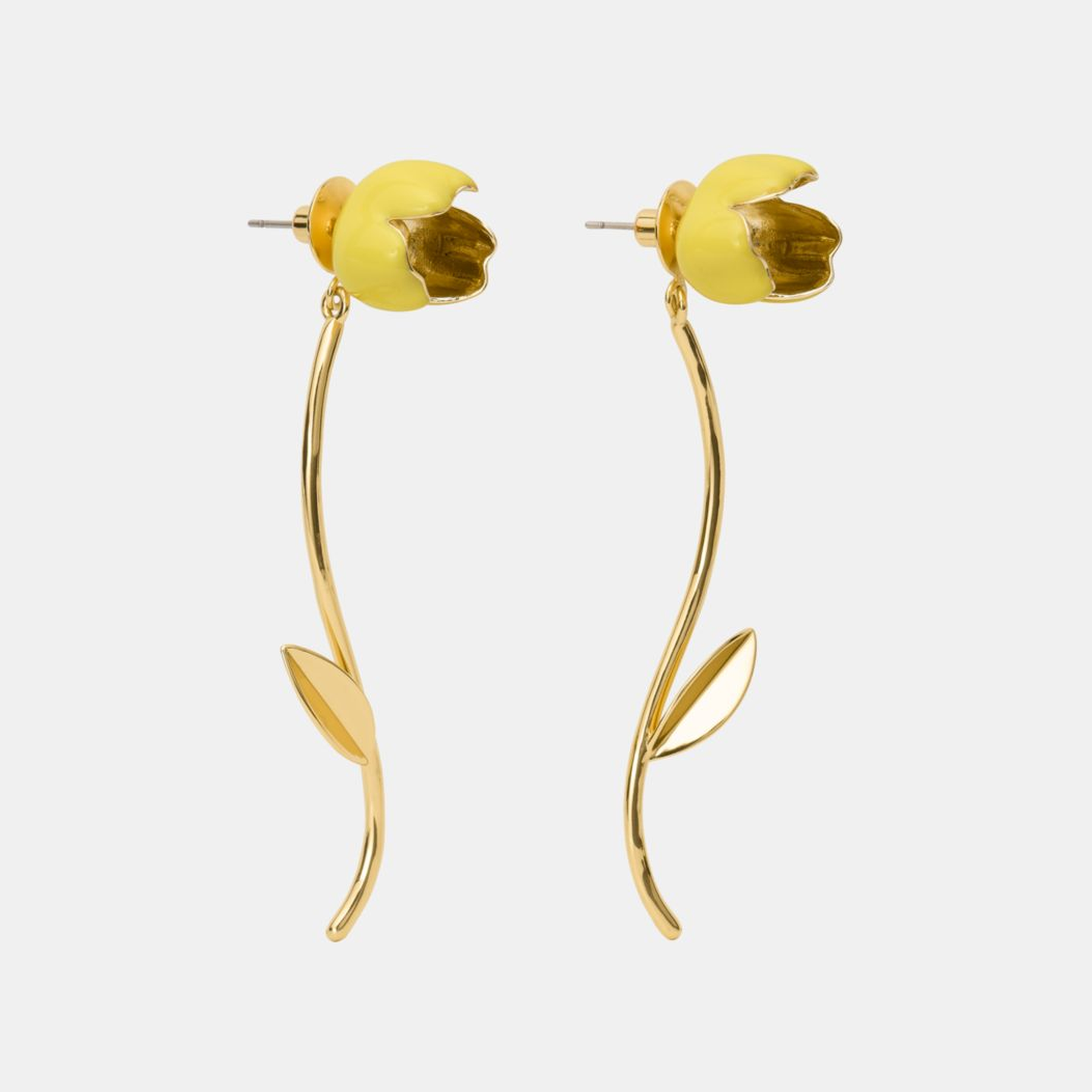 Golden Bloom Floral Statement Earrings