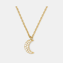 You're A Gem Pave Moon Pendant