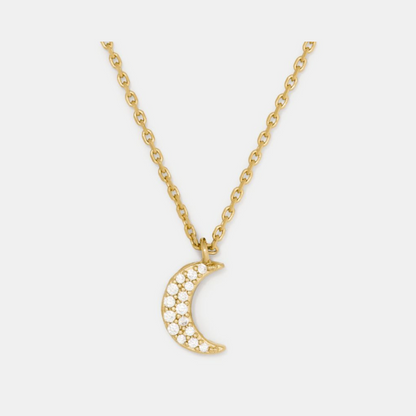 You're A Gem Pave Moon Pendant