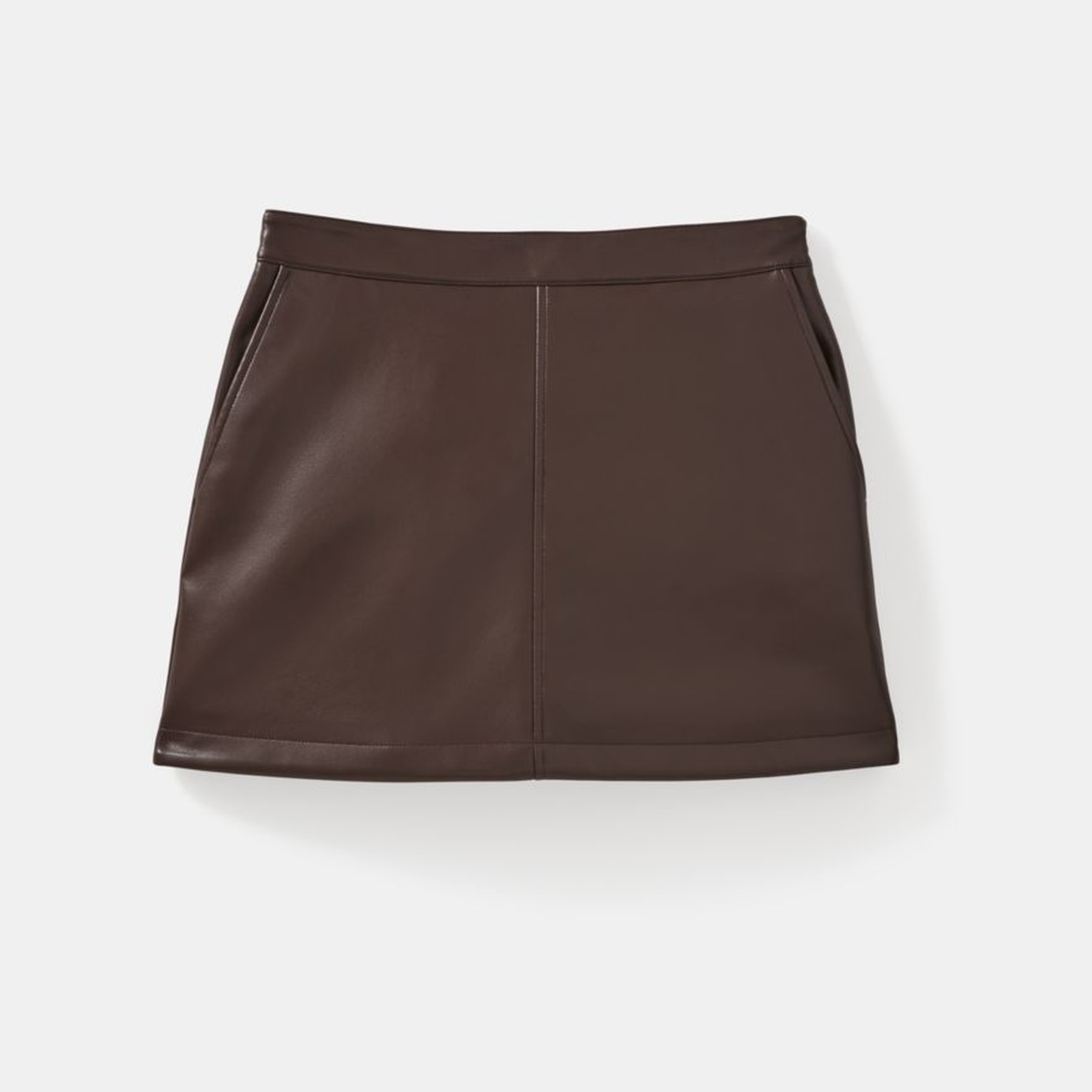Faux Nappa Mini Skirt