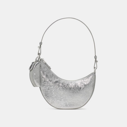 Duo Crinkle Metallic Mini Shoulder