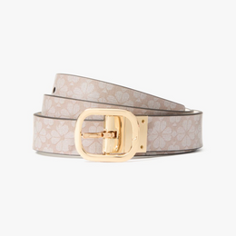 Textured Spade Flower Reversible Belt